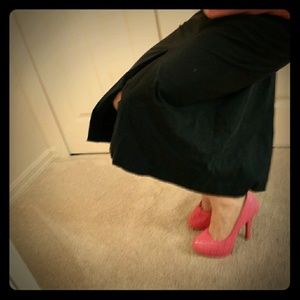 Black Double Slit Skirt